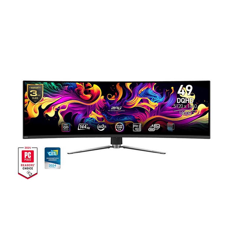 Монітор MSI 49" MPG 491CQP 2xHDMI, DP, USB-C, 2xUSB, QD-OLED, 5120x1440, 32:9, 144Hz, 0.03ms, sRGB 1