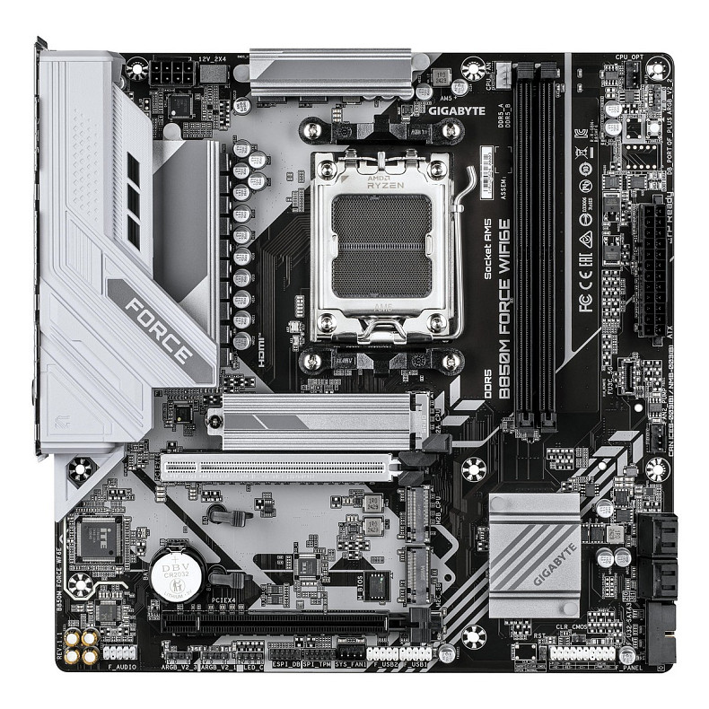 Материнська плата GIGABYTE B850M FORCE WF6E sAM5 B850 2xDDR5 M.2 Wi-Fi BT HDMI DP mATX