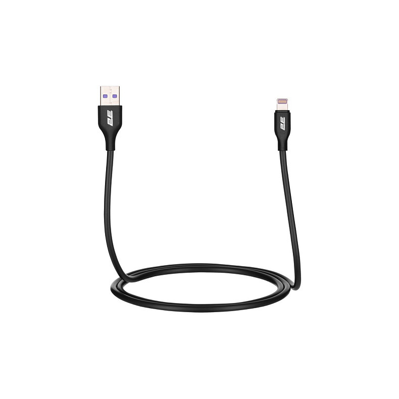 Кабель 2E USB-A > Lightning, 1м, Glow, черный