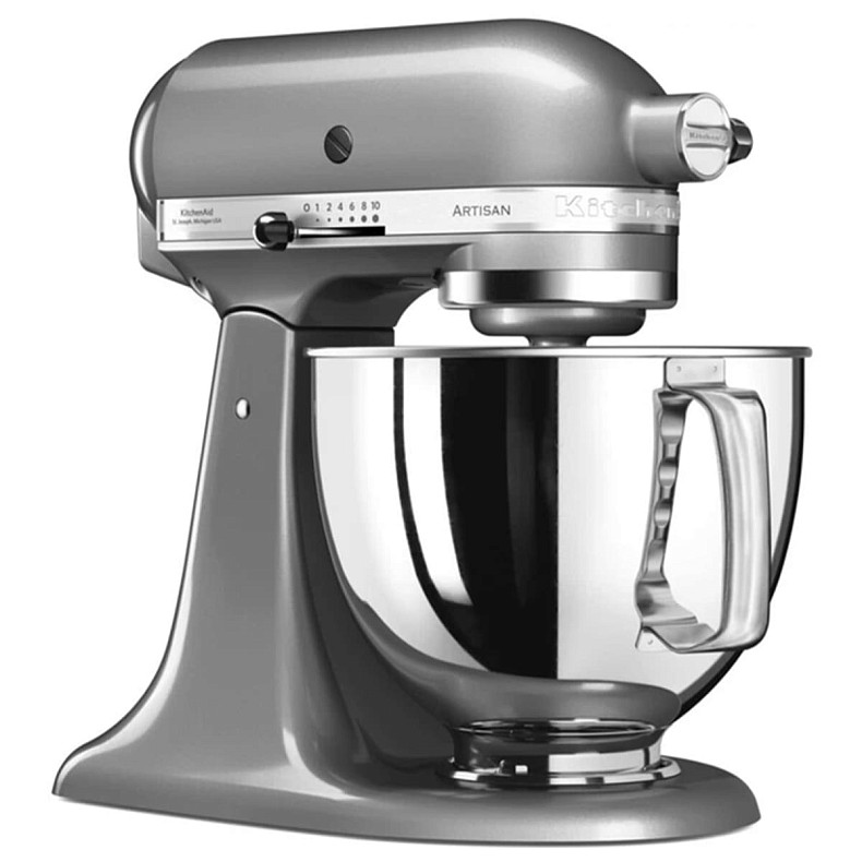 Кухонний комбайн KitchenAid Artisan 4,8 л 5KSM125ECU з відкидним блоком сріблястий