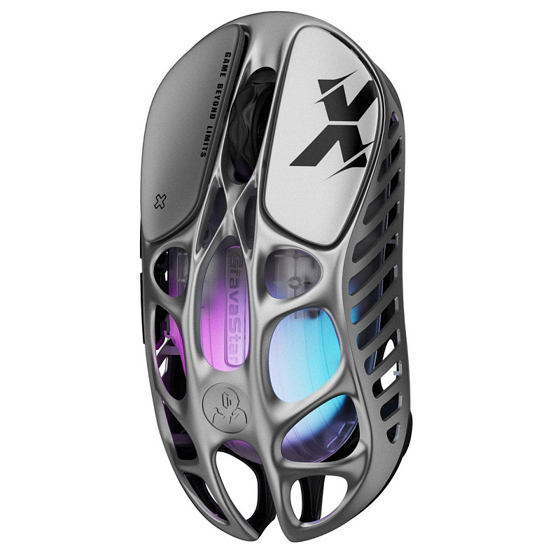 Миша GravaStar Mercury X, BT/WL/USB-A, RGB, сірий