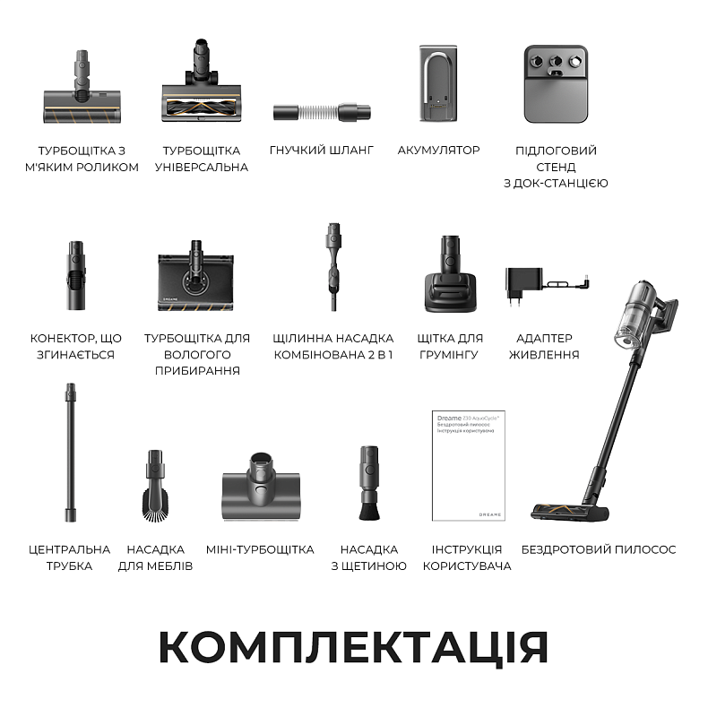 Беспроводной пылесос Dreame Z30 AquaCycle