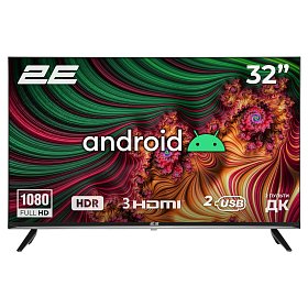 Телевізор 32" 2E LED FHD 60Hz Smart Android Black (2E-32A07K)