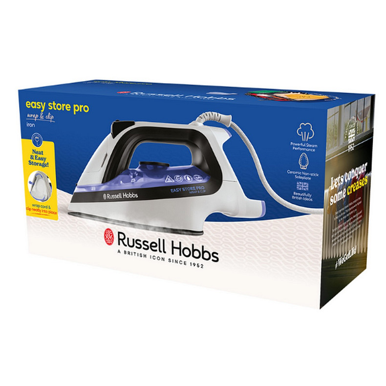 Утюг RUSSELL HOBBS Easy Store Pro 26730-56, бело-синий