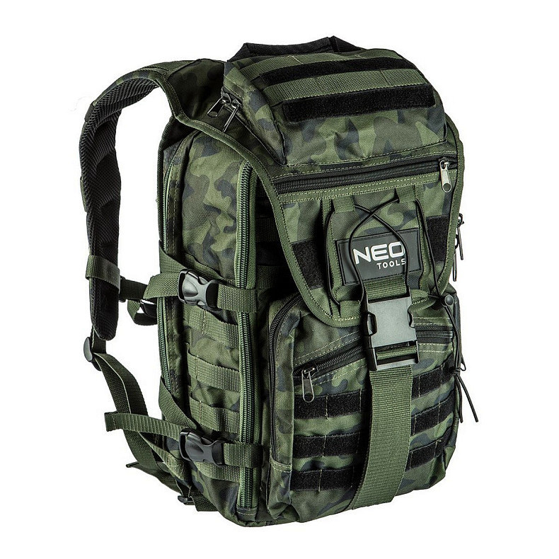Рюкзак Neo Tools Camo, 30л, поліестер 600D, посилений, камуфляж (84-321)