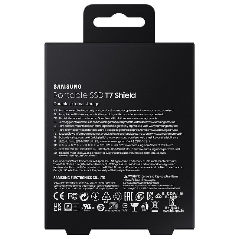 SSD диск Samsung T7 2.0TB Shield Black (MU-PE2T0S/EU)