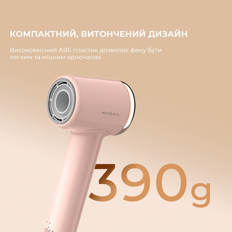 Фен для волос с ионизацией Deerma DEM-CF50W pink