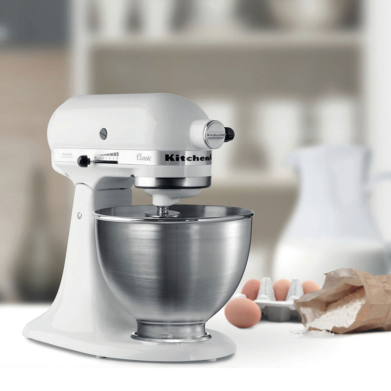 Кухонный комбайн KitchenAid CLASSIC 4,3л 5K45SSEWH с откидным блоком белый