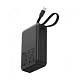 УМБ Acefast 20000mAh 65W PD,QC3.0 USB-A+USB-C In/Out,build-in cable M21 Black-Gray