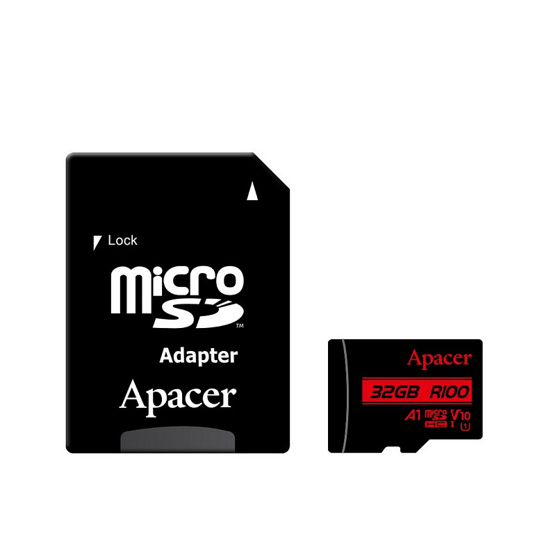 Карта пам'яті MicroSDHC 32GB UHS-I Class 10 Apacer + SD adapter (AP32GMCSH10UB-R)