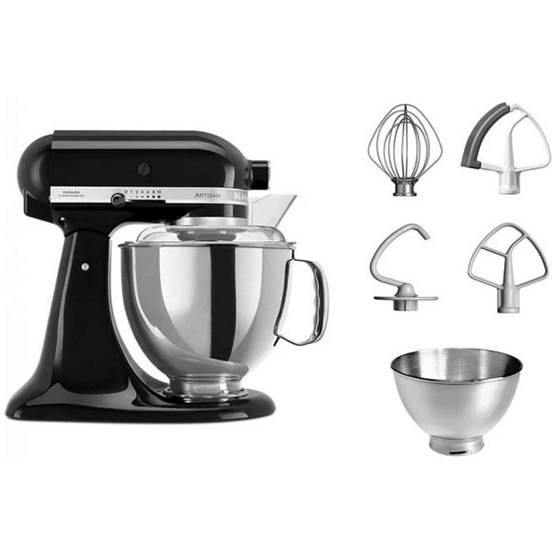 Кухонный комбайн KitchenAid Artisan 4,8 л 5KSM175PSEOB с откидным блоком черный