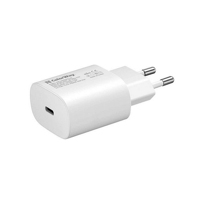 Сетевое зарядное устройство ColorWay Power Delivery Port PPS 25W White (CW-CHS033PD-WT)