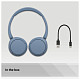 Наушники On-ear Sony WH-CH520 BT 5.2, SBC, AAC, Wireless, Mic, Синий