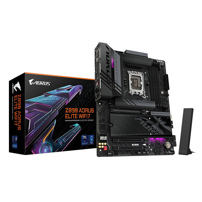 Материнская плата GIGABYTE Z890 AORUS ELITE WIFI7 s1851 4xDDR5 M.2 USB Type-C DP Wi-Fi BT ATX