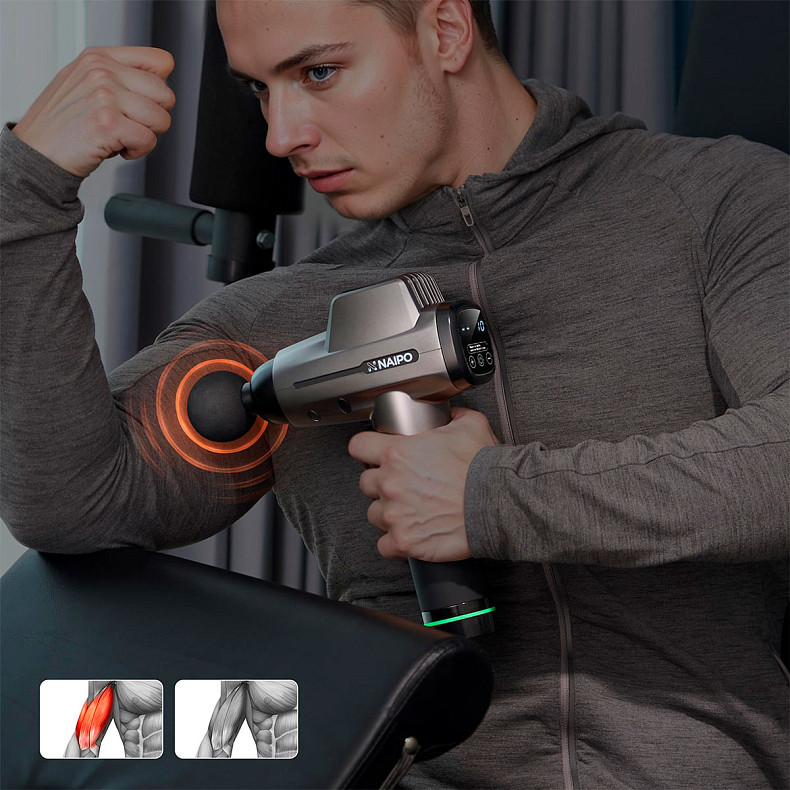 Массажер перкуссионный ручной Naipo (NPMGUN-006)