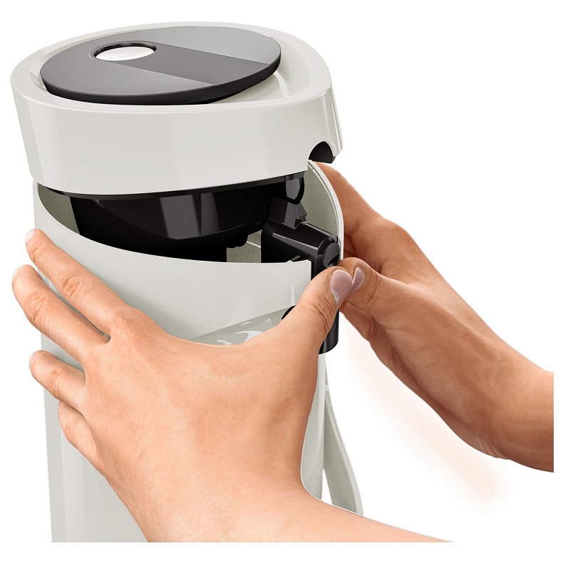 Термос Tefal Ponza Pump, 1.9л, пластик, скло, білий (K3140214)