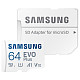 Карта пам'яті MicroSDXC 64GB UHS-I/U3 Class 10 Samsung Evo Plus R160MB/s + Адаптер SD (MB-MC64SA/EU)