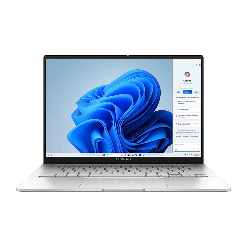 Ноутбук ASUS Zenbook 14 UX3405MA-QD870W 14" FHD OLED, Intel Ultra 7 155U, 16GB, F512GB, UMA, Win11