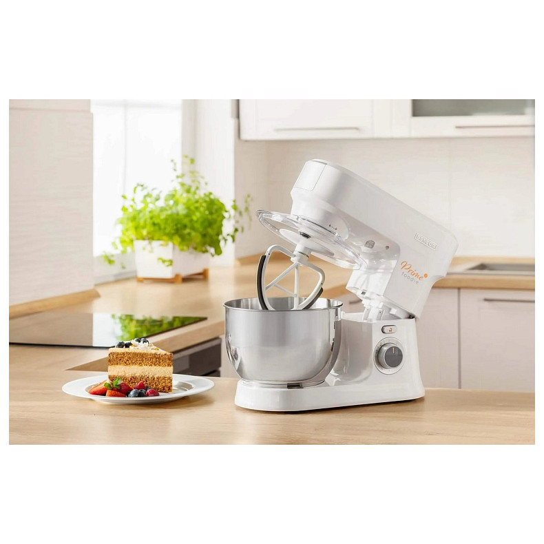 Кухонная машина Sencor 1000Вт, чаша-металл, корпус-пластик, насадок-12, белый