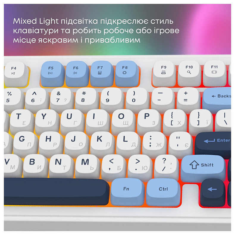 Клавиатура Ajazz AF98 Black USB-C Glacier Blue (AF98-GB)