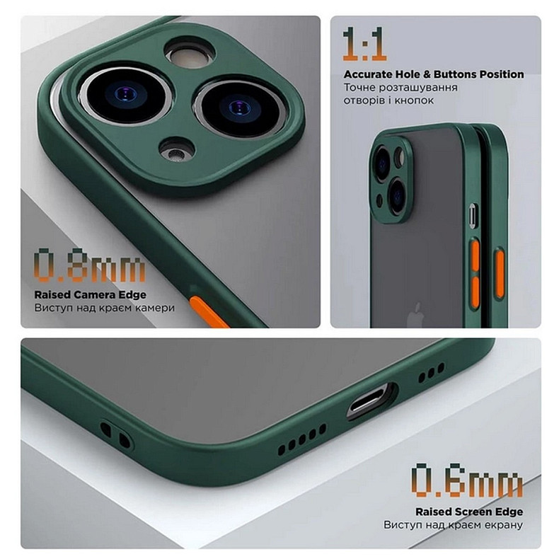 Чохол-накладка Armorstandart Frosted Matte для Xiaomi Redmi 12C Dark Green (ARM66746)