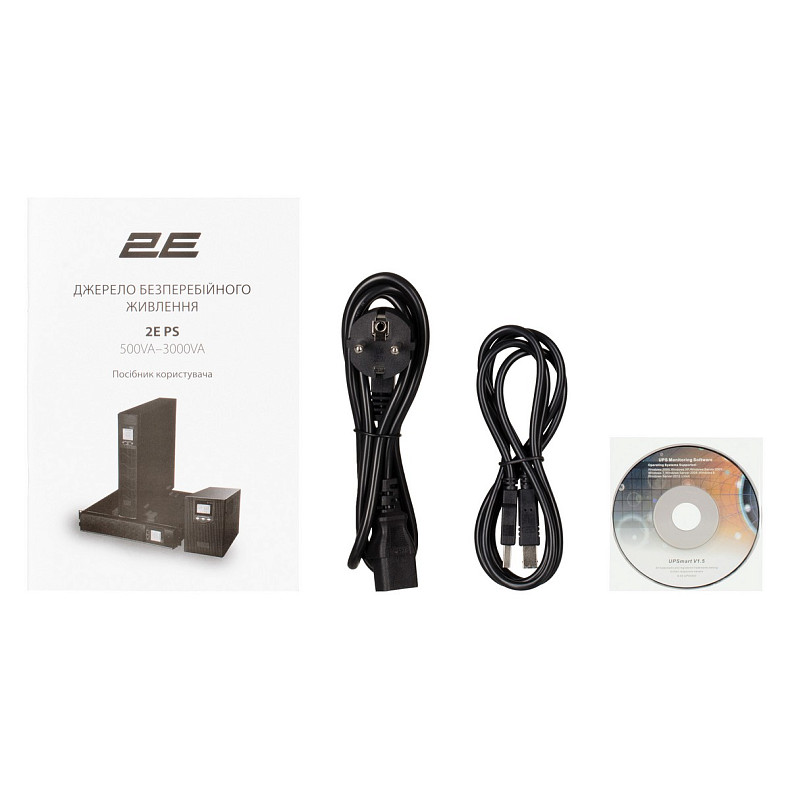 ИБП 2E PS1000RT, 1000VA/800W, RT2U, LCD, USB, 3xC13