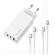 Сетевое зарядное устройство ColorWay GaN Mini 65W PD Port PPS USB (USB-2C1A) White (CW-CHS058PDCL-WT