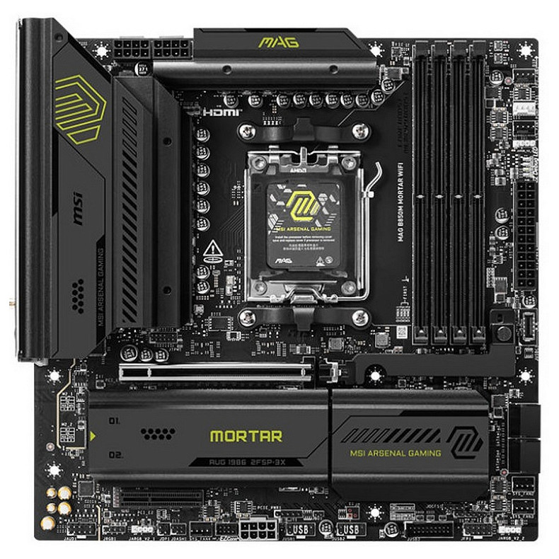 Материнская плата MSI MAG B850M MORTAR WIFI sAM5 B850 4xDDR5 M.2 HDMI WiFi BT mATX