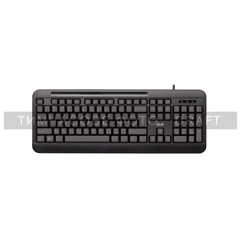 Клавиатура мембранная 2E KM1040 104key, USB-A, EN/UK, черный