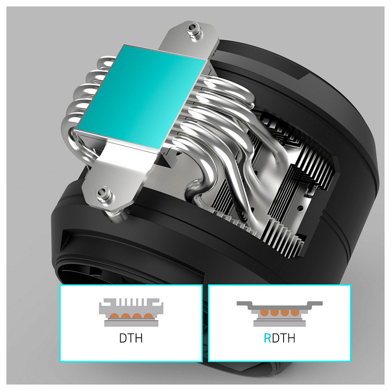 Кулер Zalman ZET5, ARGB LGA 1851, 1700, 1200, 115x, AM5, AM4, 4pin PWM, 3pin+5VARGB, black