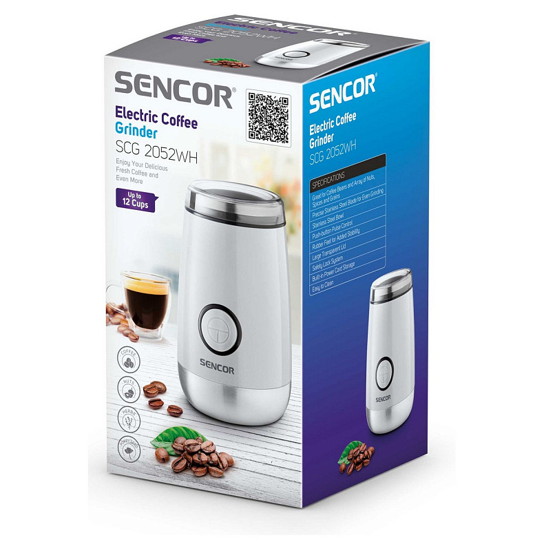 Кофемолка SENCOR SCG 2052WH