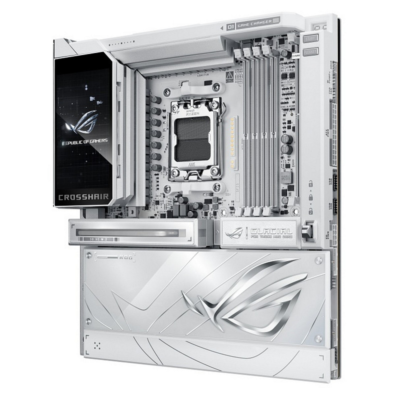 Материнcька плата ASUS ROG CROSSHAIR X870E GLACIAL sAM5 X870E 4xDDR5 M.2 USB Type-C Wi-Fi BT E-ATX б