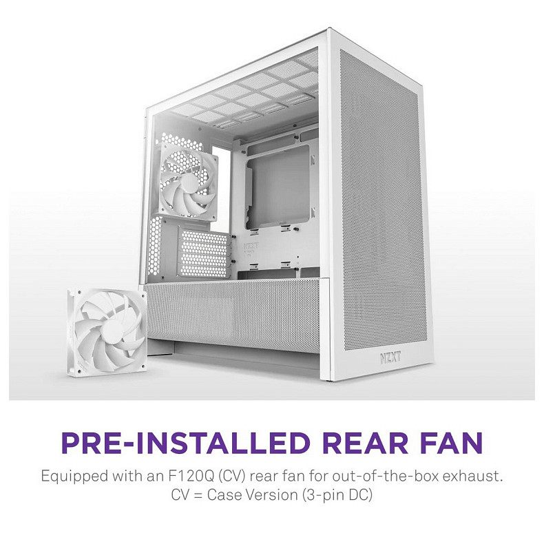 Корпус NZXT H3 Flow White без БП (CC-H31FW-01)