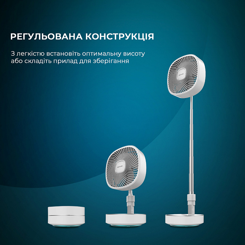 Портативний вентилятор CECOTEC Telescopic fan EnergySilence 1000 FoldAir Portable