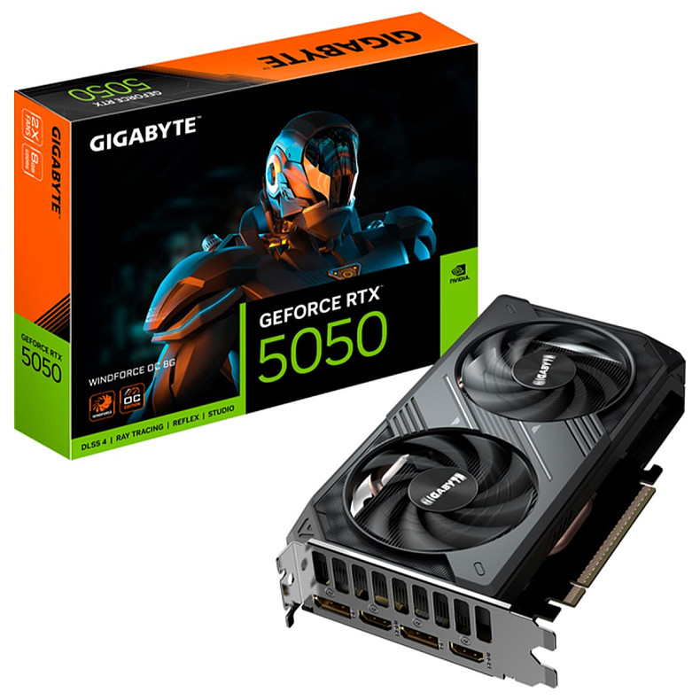 Відеокарта Gigabyte GeForce RTX 5050 WF2 OC 8GB GDDR6 (GV-N5050WF2OC-8GD 1.0)