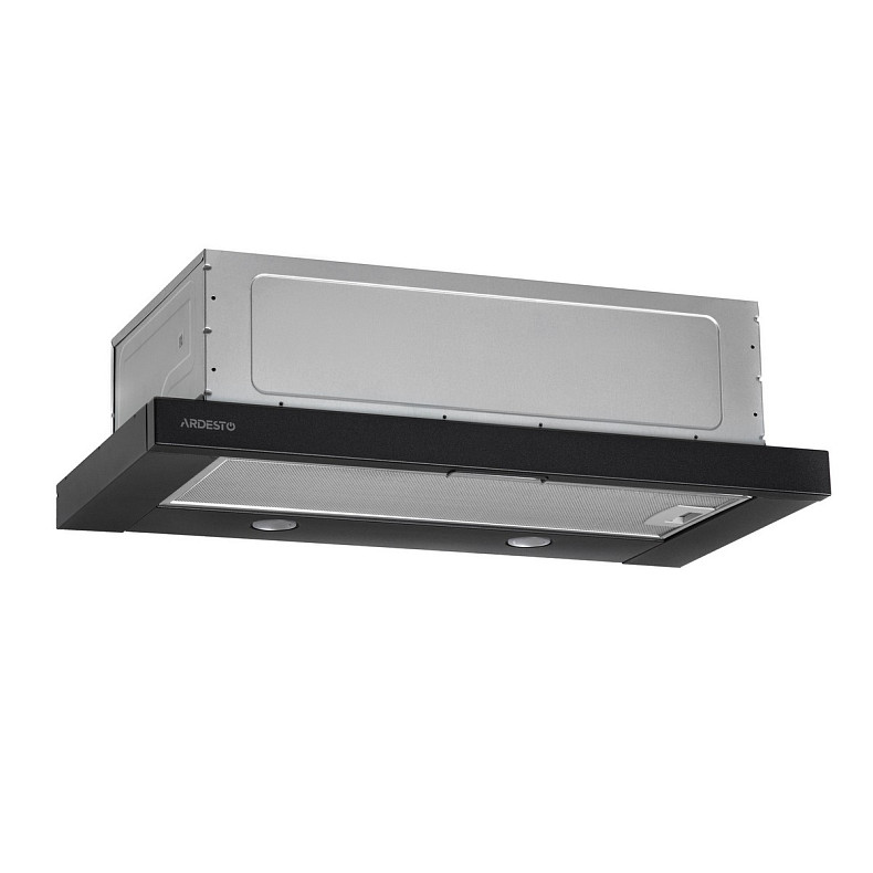 Витяжка Ardesto телескопічна, 60см, 450м3ч, метал, 2х1Вт LED, кнопкове, чорний