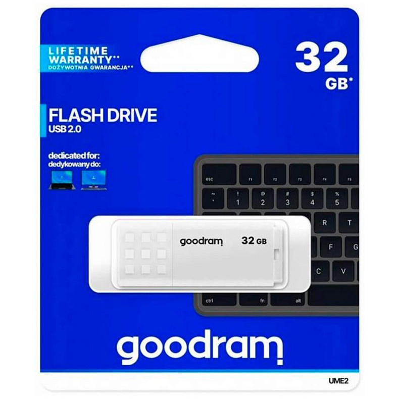 Флеш-накопичувач  32GB GOODRAM UME2 White (UME2-0320W0R11)