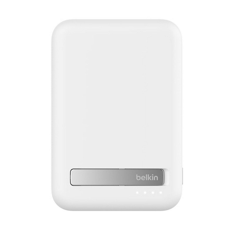 Аккумулятор портативный литий-ионный Power Bank Belkin 8000мА·ч, 15Вт, MagSafe Qi2, белый