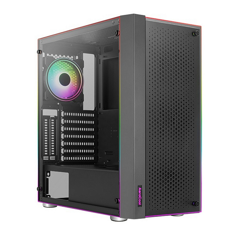 Корпус AeroCool Skribble-G-BK-v1 Black без БП (ACCM-PB28033.11)