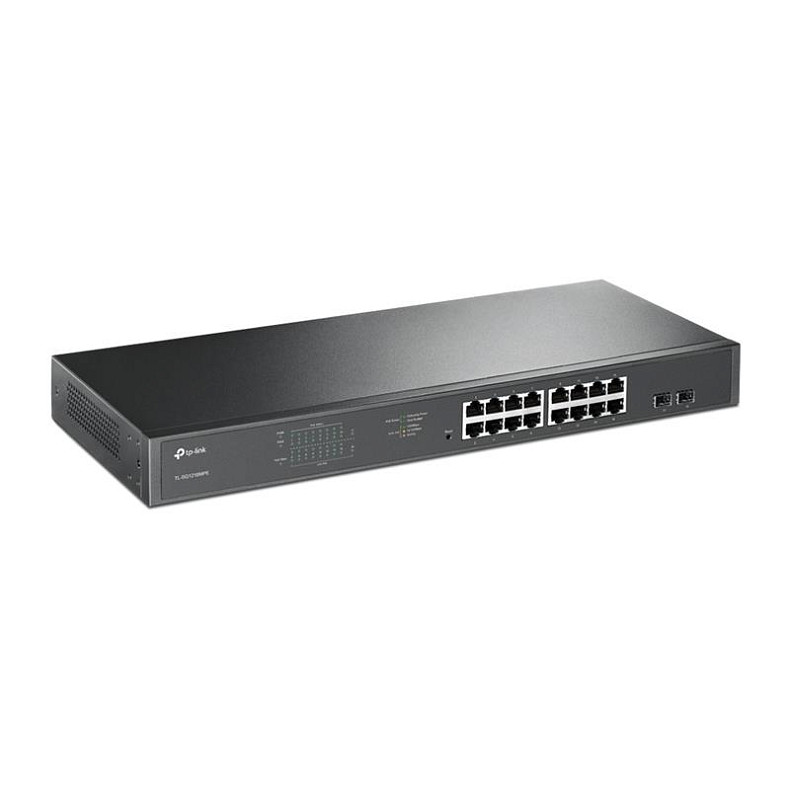 Комутатор TP-Link TL-SG1218MPE (16хGE PoE +, 2xSFP, Веб інтерфейс, Max PoE + 192 W)