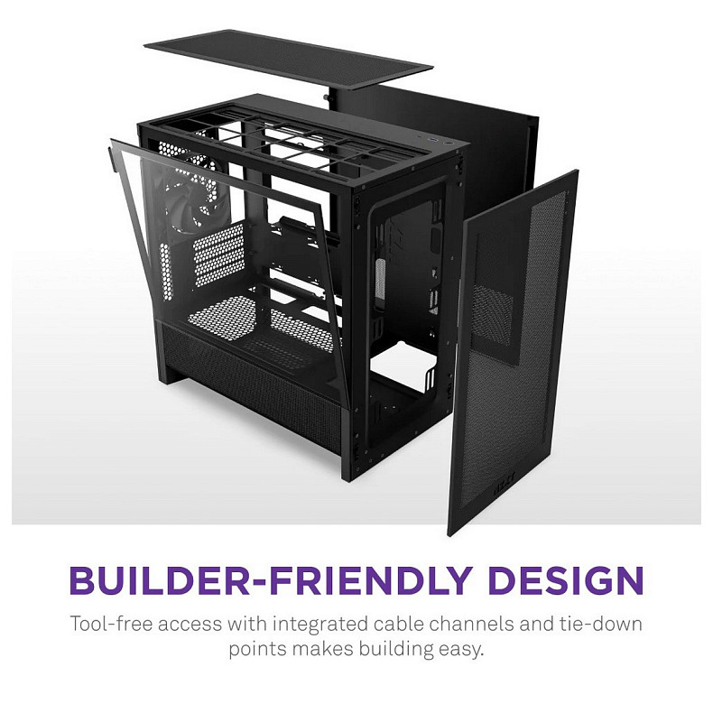 Корпус NZXT H3 Flow Black без БП (CC-H31FB-01)