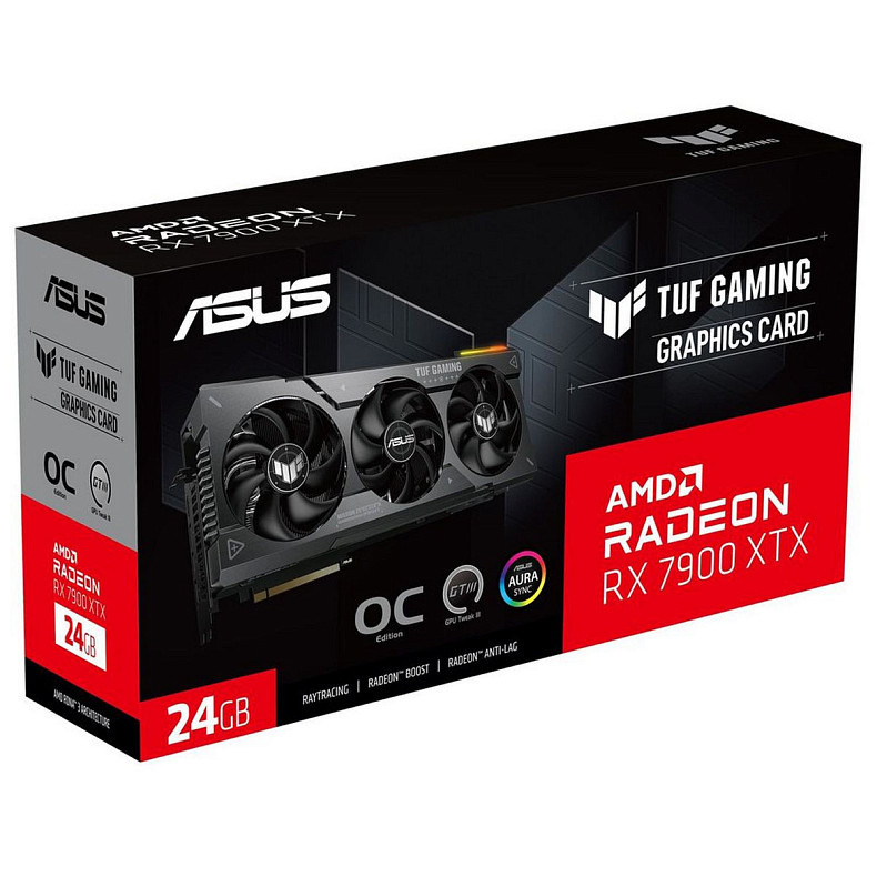 Вiдеокарта ASUS Radeon RX 7900 XTX 24GB GDDR6 TUF OC TUF-RX7900XTX-O24G-GAMING (90YV0IG0-M0NA00)