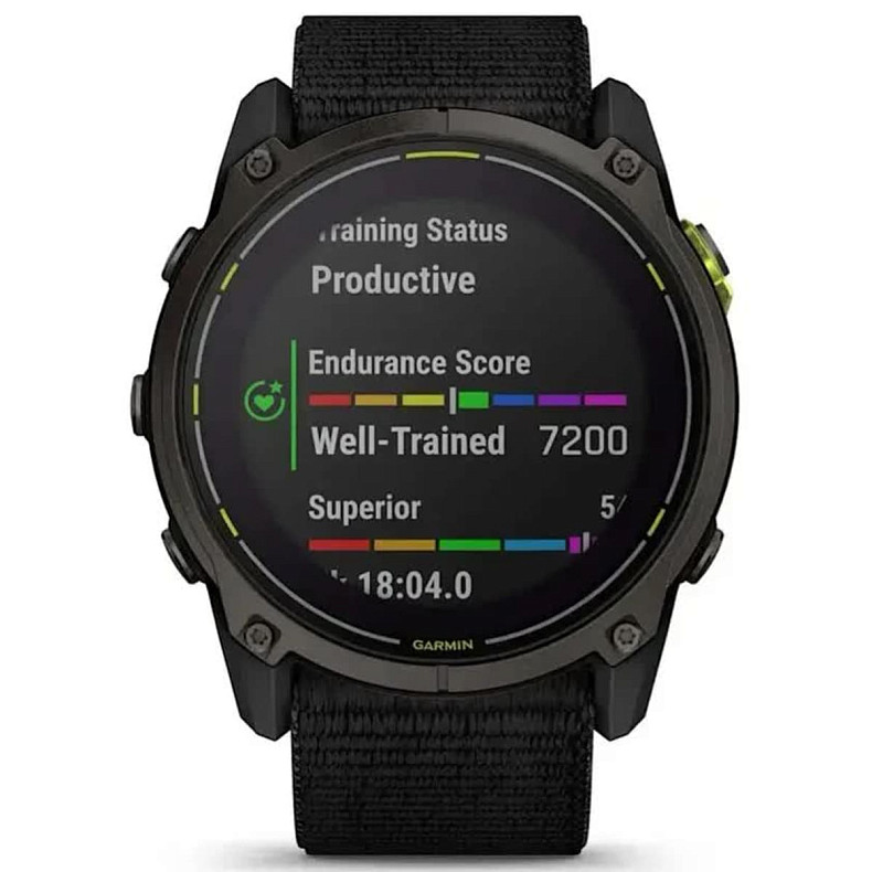 Спортивний годинник GARMIN Enduro 3 Carbon Gray DLC Titanium with Black Nylon Strap