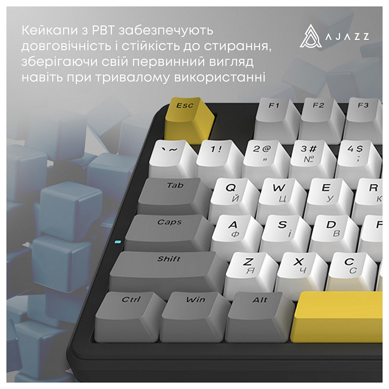 Клавіатура Ajazz AK870 V2 Flying Fish Switch Black USB-C (AK870-V2-FF-BGY)