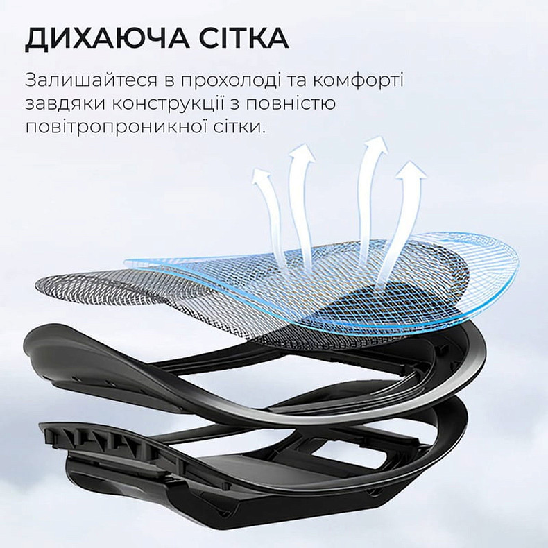 Крісло офісне з підставкою для ніг Sihoo DORO C300 Pro Mesh Black