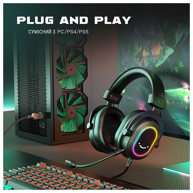 Гарнітура Fifine RGB H6 Black