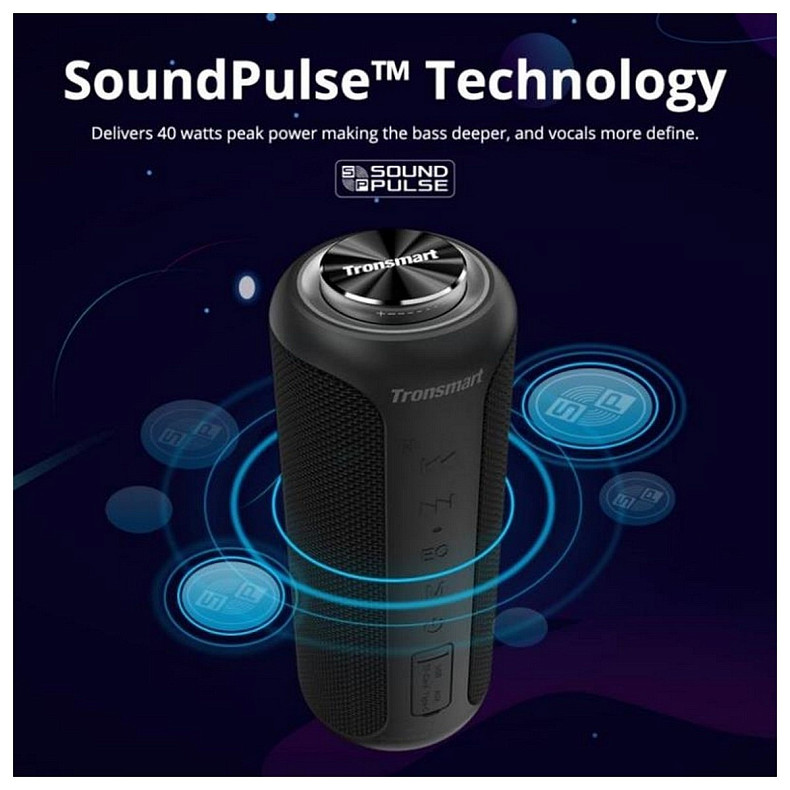 Акустическая система Tronsmart Element T6 Plus Upgraded Edition Black (367785)