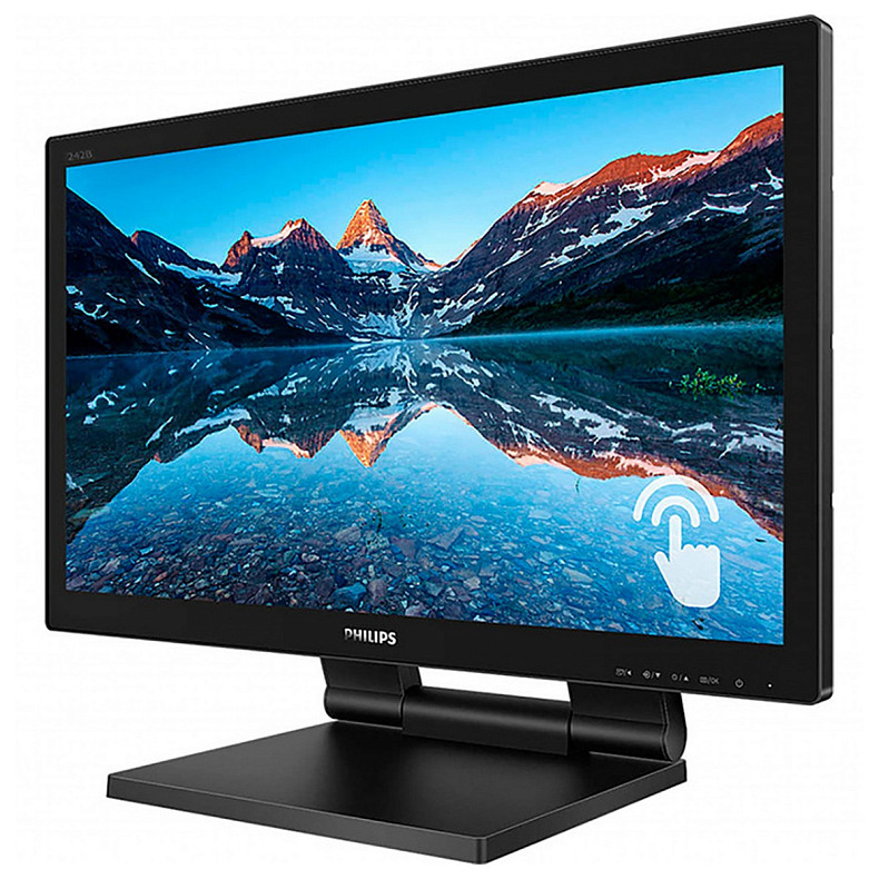 Монітор 23.8" Philips 242B9TL, сенсорний (10 дотиків), IPS, VGA, HDMI, DVI-D, DP, USB, HAS, колонки