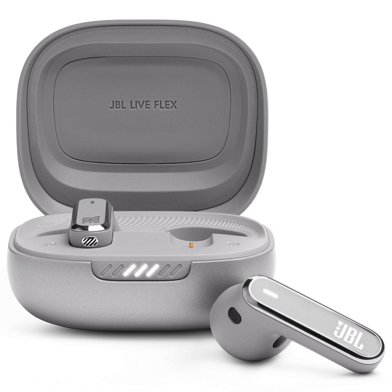 Навушники JBL Live Flex Silver (JBLLIVEFLEXSVR) - Уцінка