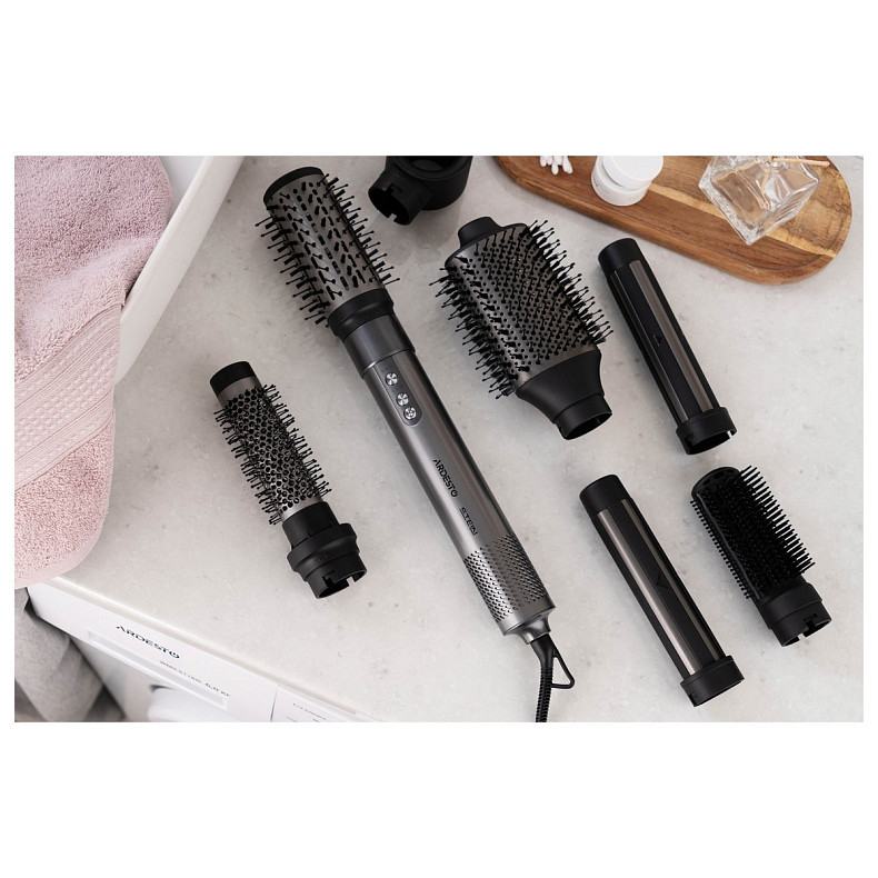 Стайлер Ardesto Stein, 1200-1400Вт, 3 швидкості, 3 темп.режими, іонизація, сірий